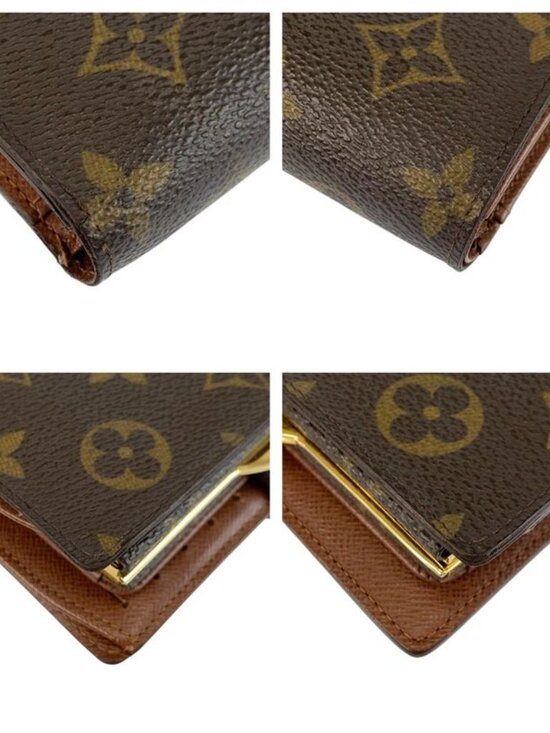 Louis Vuitton Monogram Porte Monnaie Viet Viennois Brown Fold Wallet Compact - Picture 4 of 9